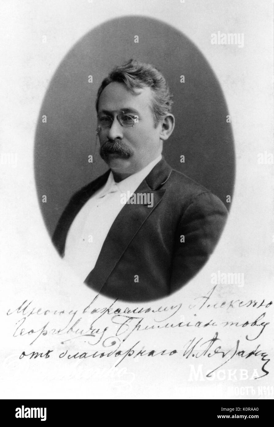 TCHAIKOVSKY - MAZEPPA Ippolit Altani (1846-1919), conducted first Moscow production of Mazeppa, 1884 Russian composer (1840-1893) Stock Photo