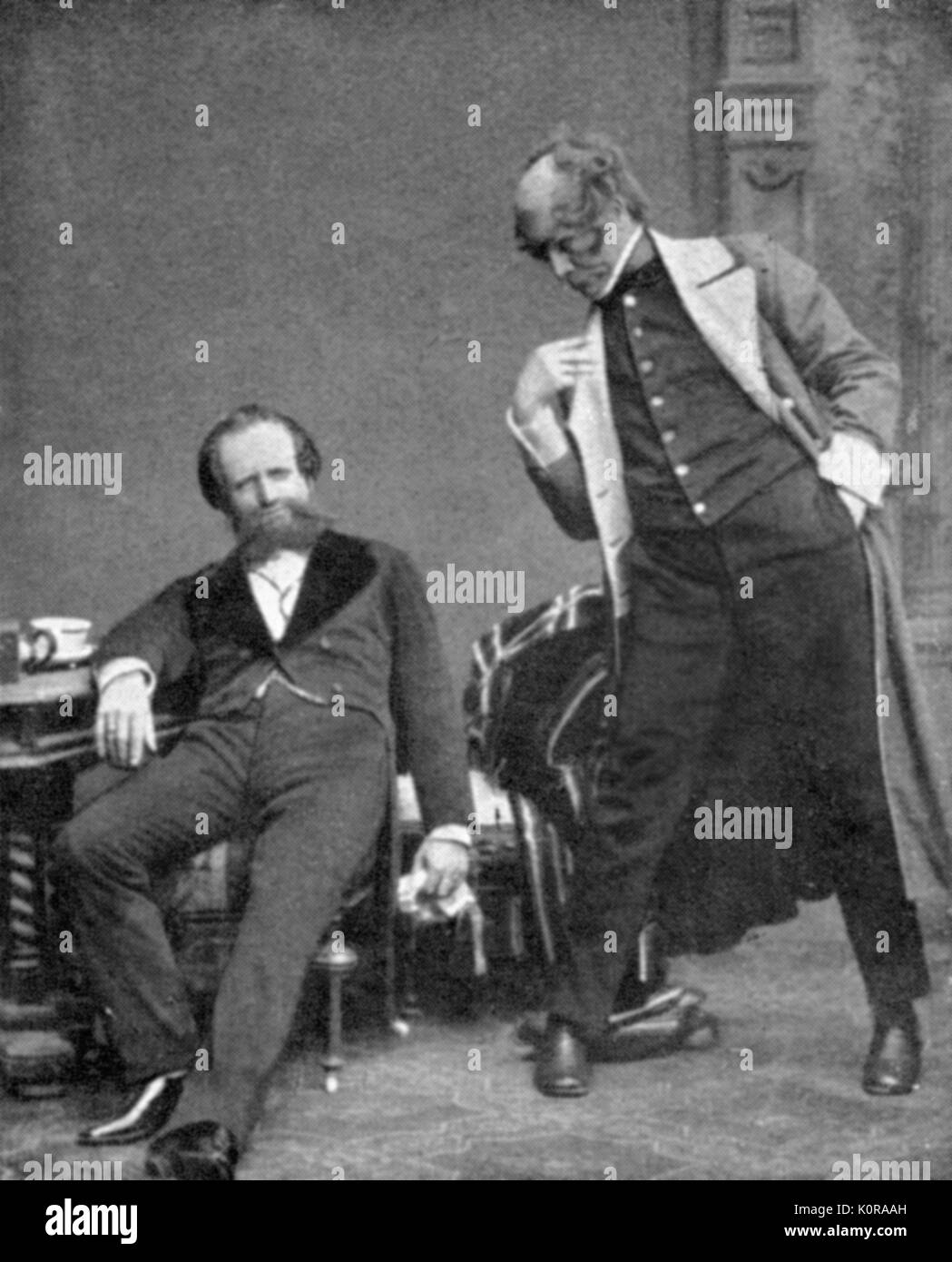STRAUSS, J II. ' Die Fledermaus', Act III, Scene I- Scene from first performance in Vienna in 1874 with Frank and Frosch. Austrian composer, conductor & violinist (1825-1899) Stock Photo