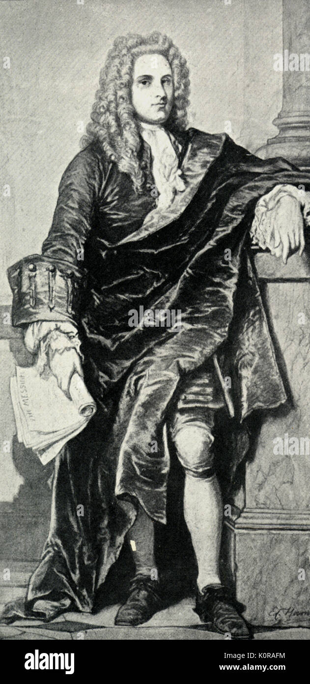 HANDEL, G F  by Hamman German-English composer, 1685-1759 Stock Photo