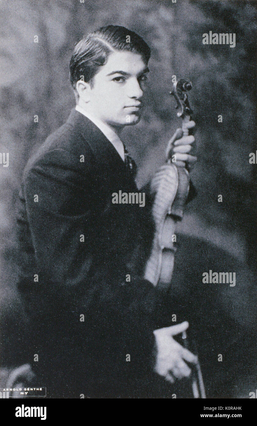 Ruggiero Ricci - portrait of the Italian-American violinist, 1941. RR: b. 24 July 1918. Stock Photo