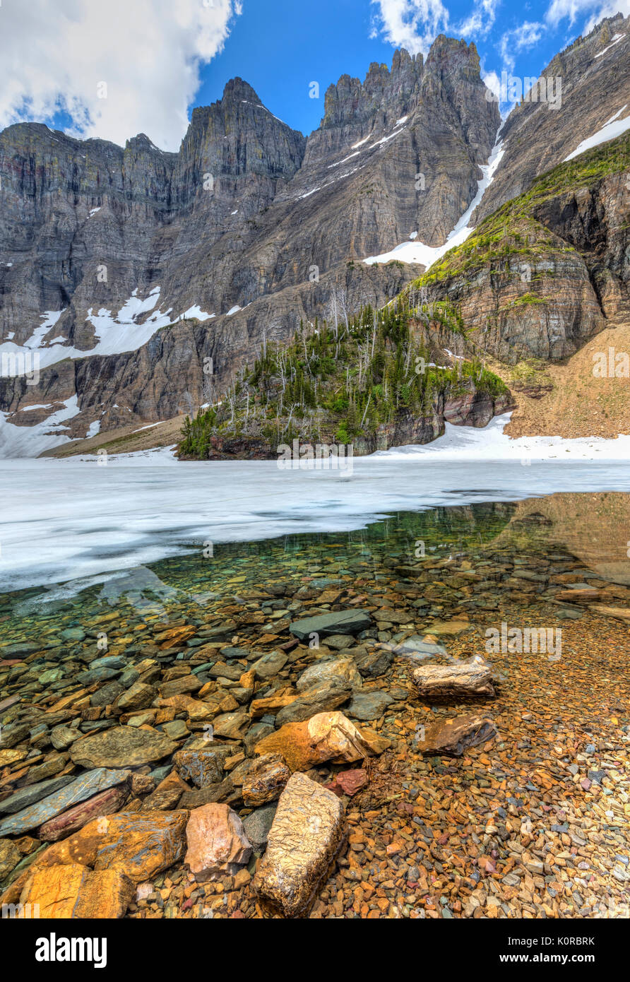Glacier national park iceberg lake hires stock photography and images