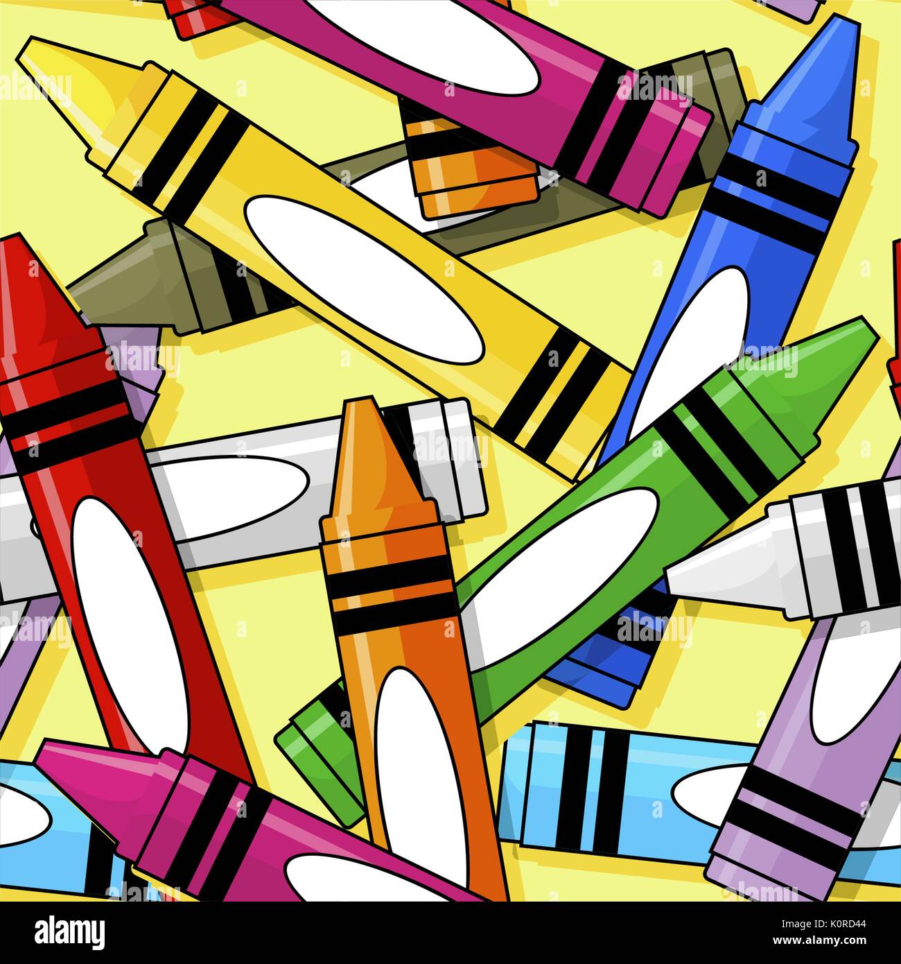 Wax crayons vector vectors hires stock photography and images Alamy