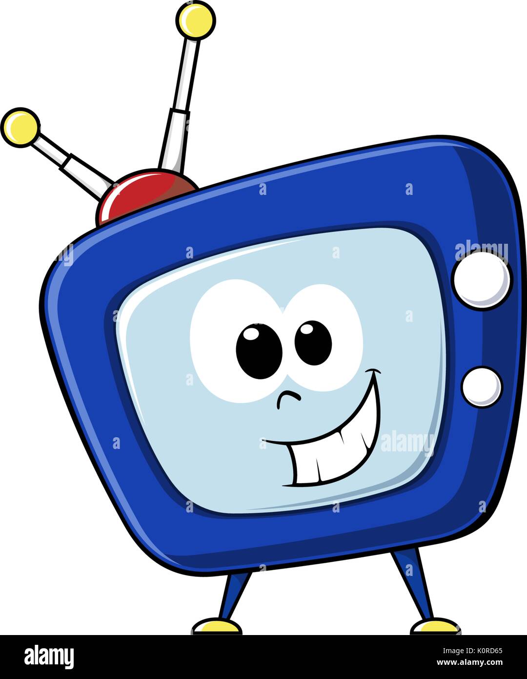 cartoon tv with happy face in vector format very easy to edit Stock Vector  Image & Art - Alamy