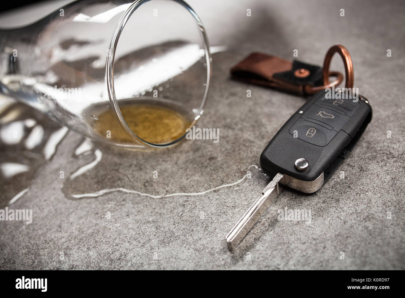 Drunk driving concept Stock Photo