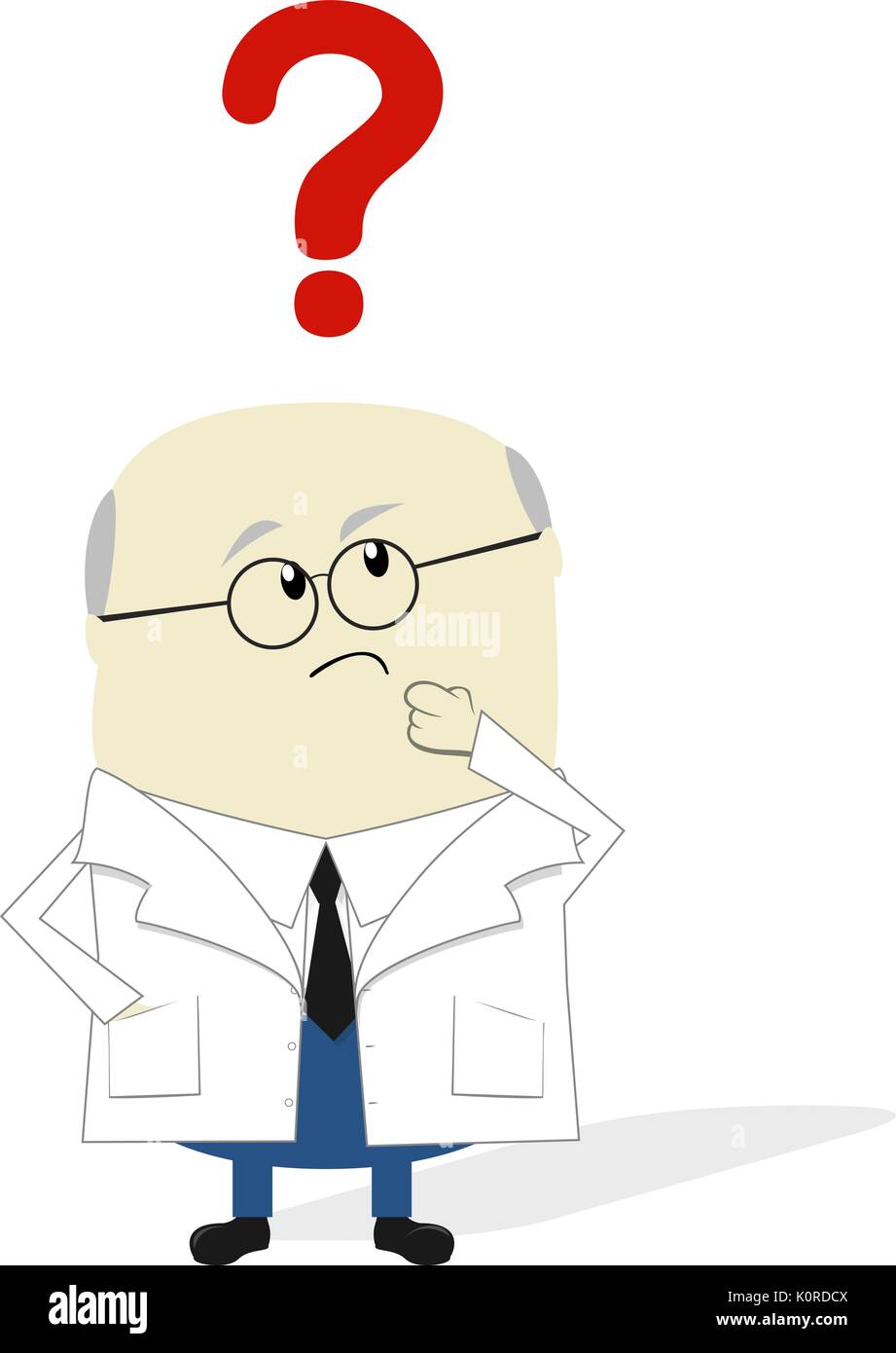 Illustration Of Scientist Thinking Isolated On White Background Stock Illustration Of Scientist Thinking Isolated On White Background Stock