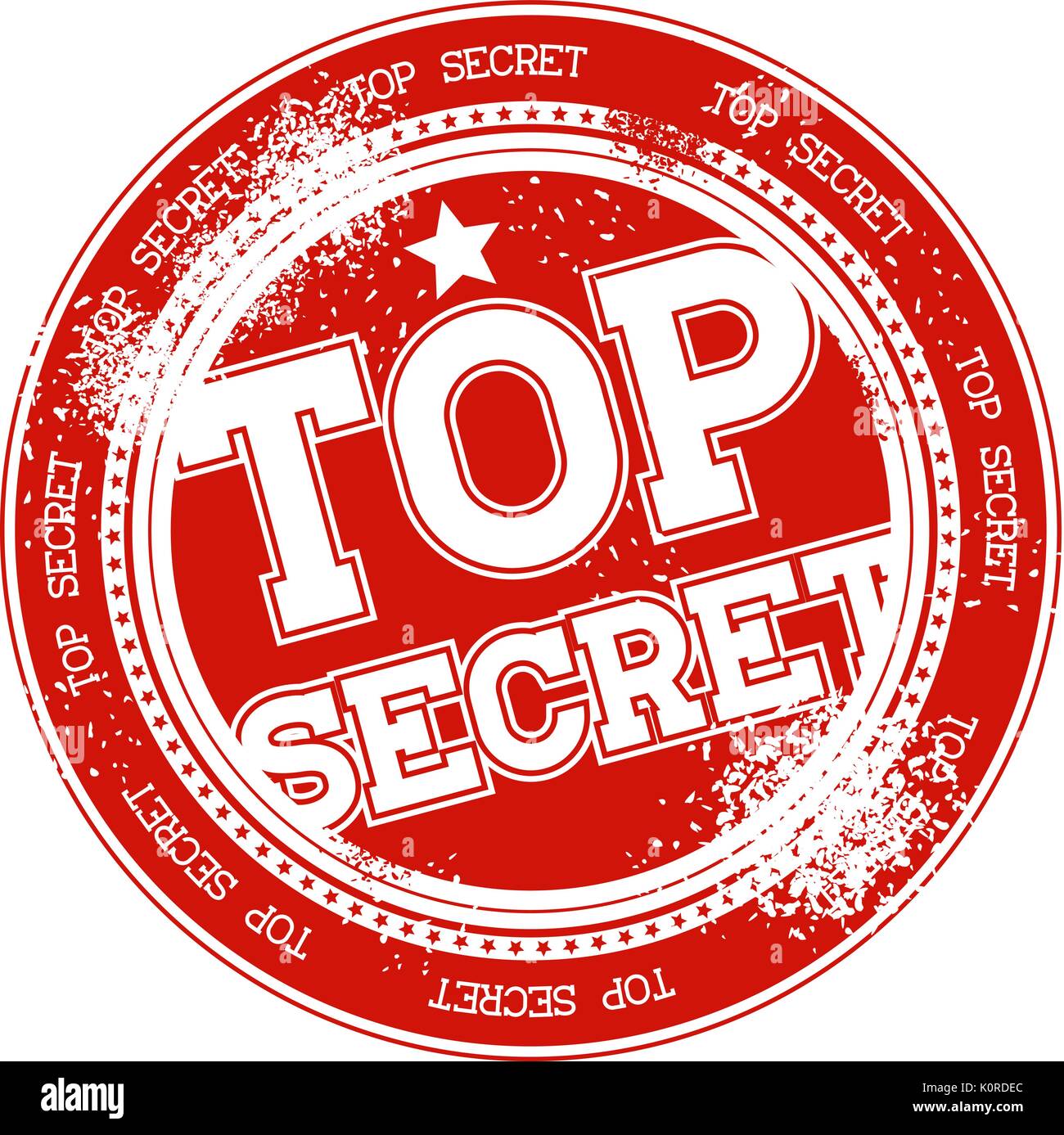 top secret grunge stamp isolated on white background Stock Vector Image