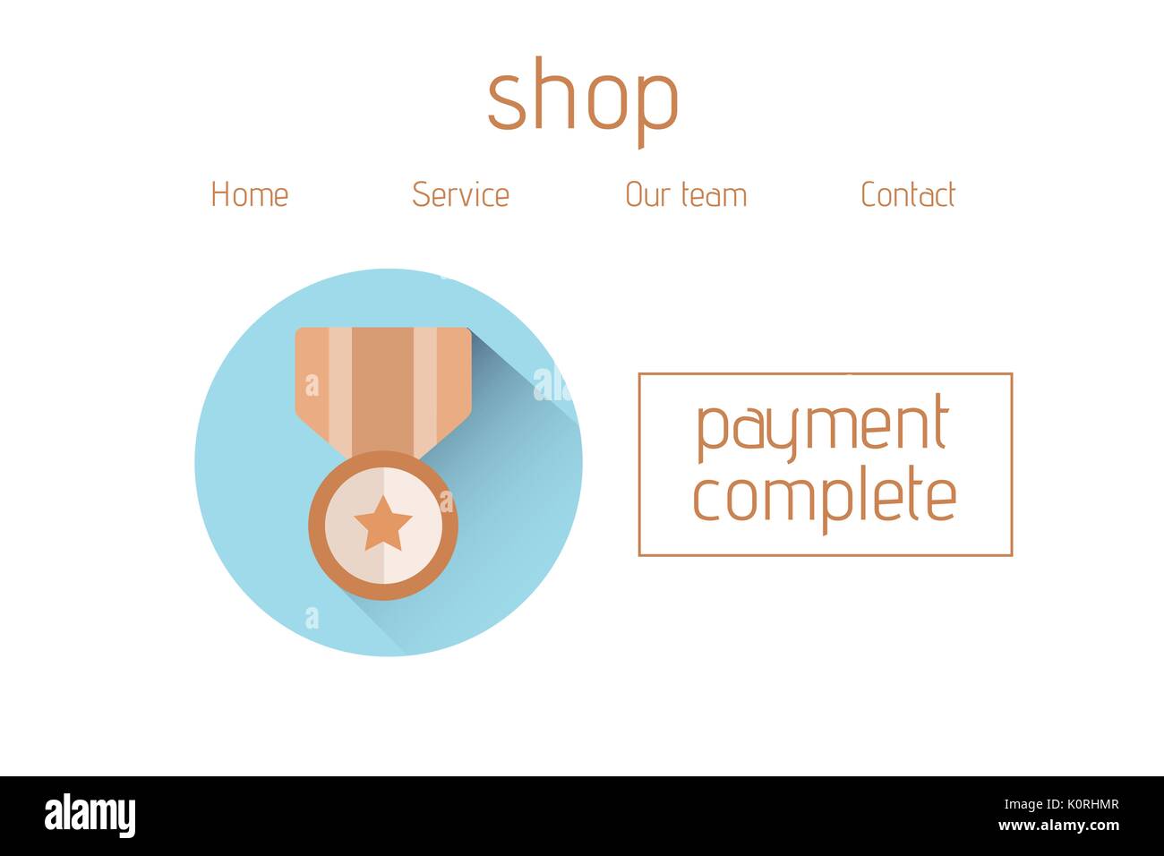 Digital composite of Online shopping with payment complete text ...