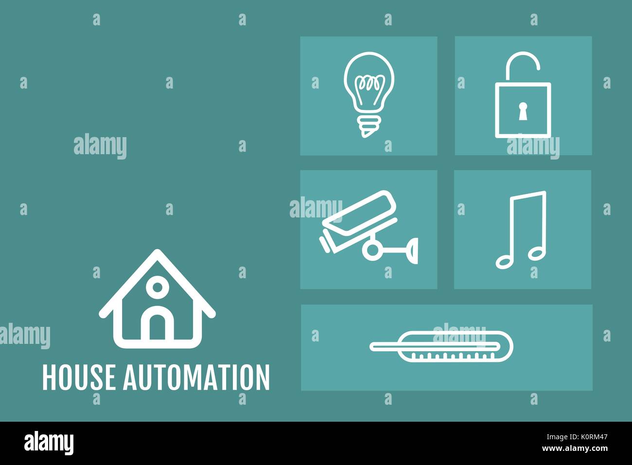 Digital composite of Smart house application interface Stock Photo