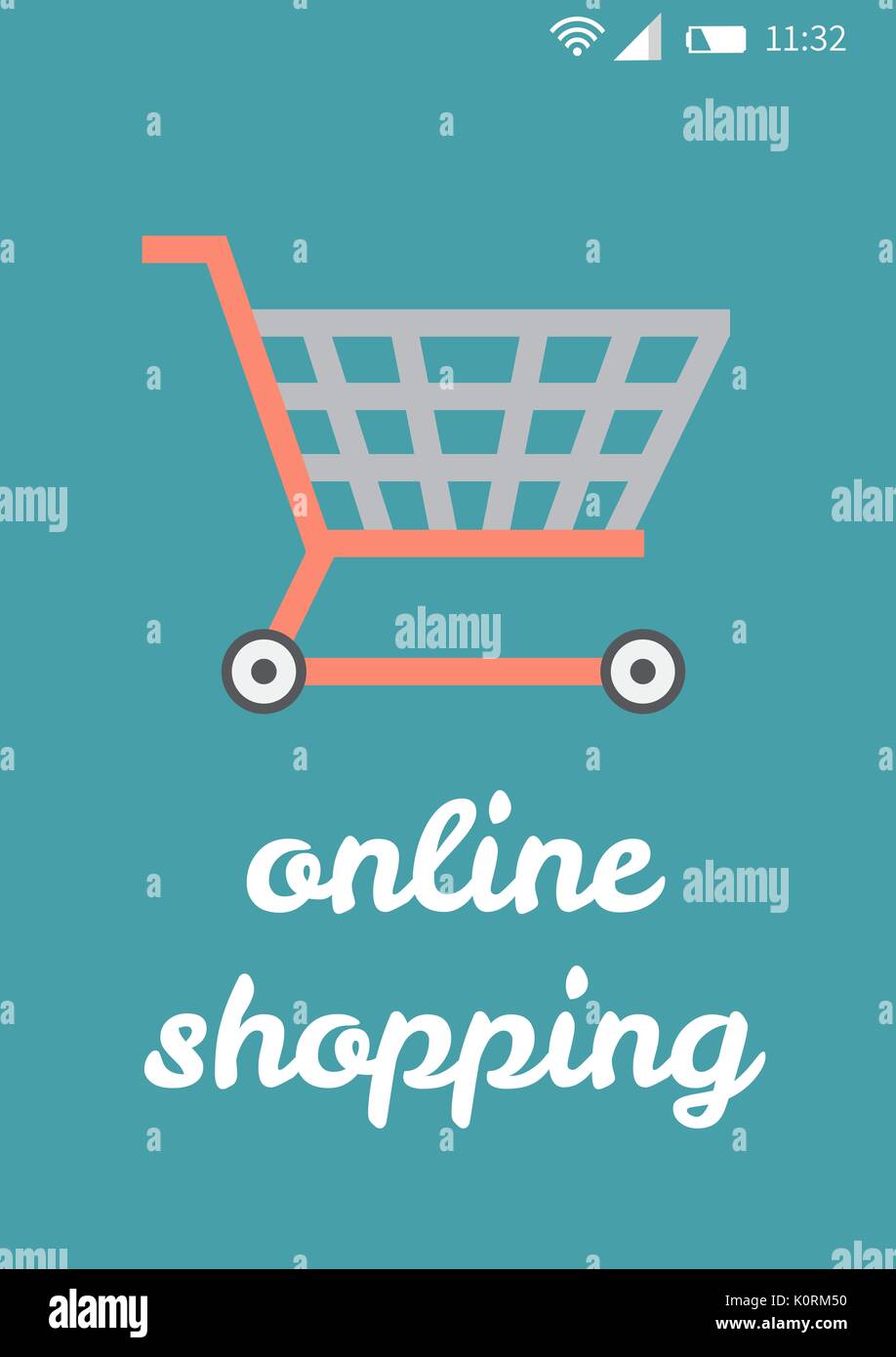 Digital composite of Online shopping interface Stock Photo
