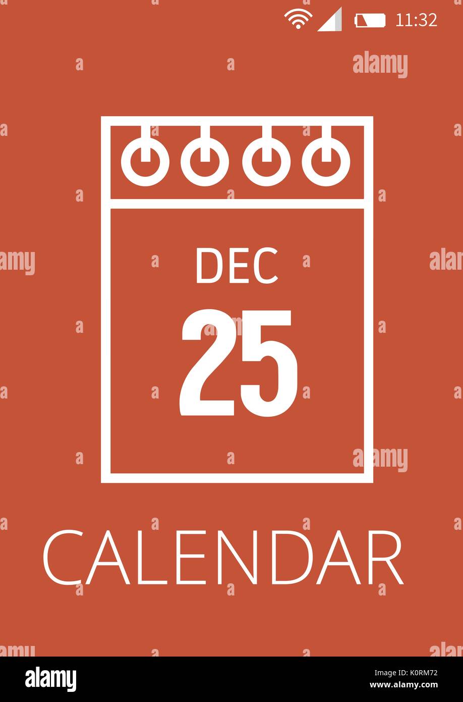 Digital composite of Calendar application interface Stock Photo