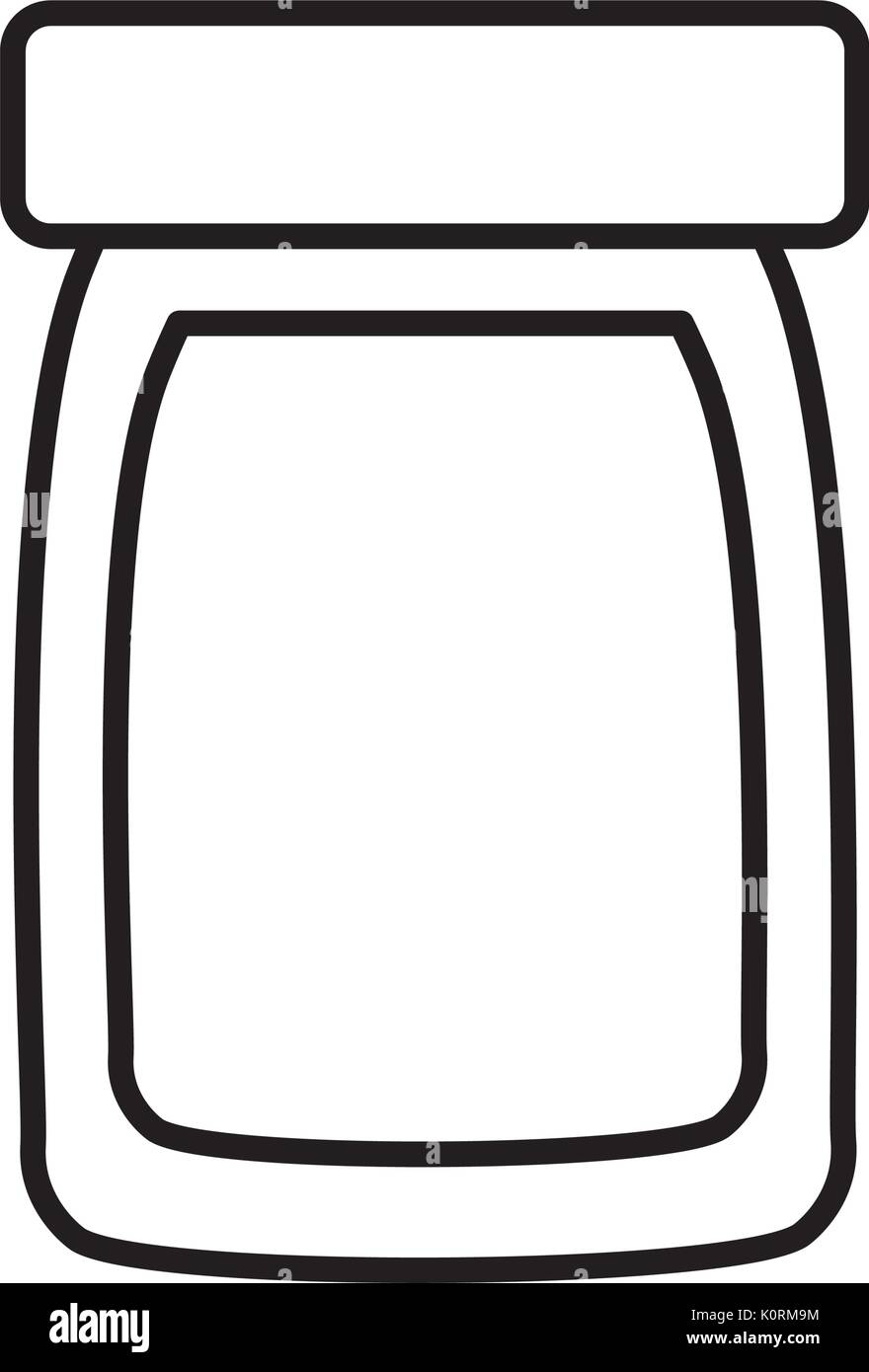 bottle glass plastic cap object outline image Stock Vector Image & Art ...