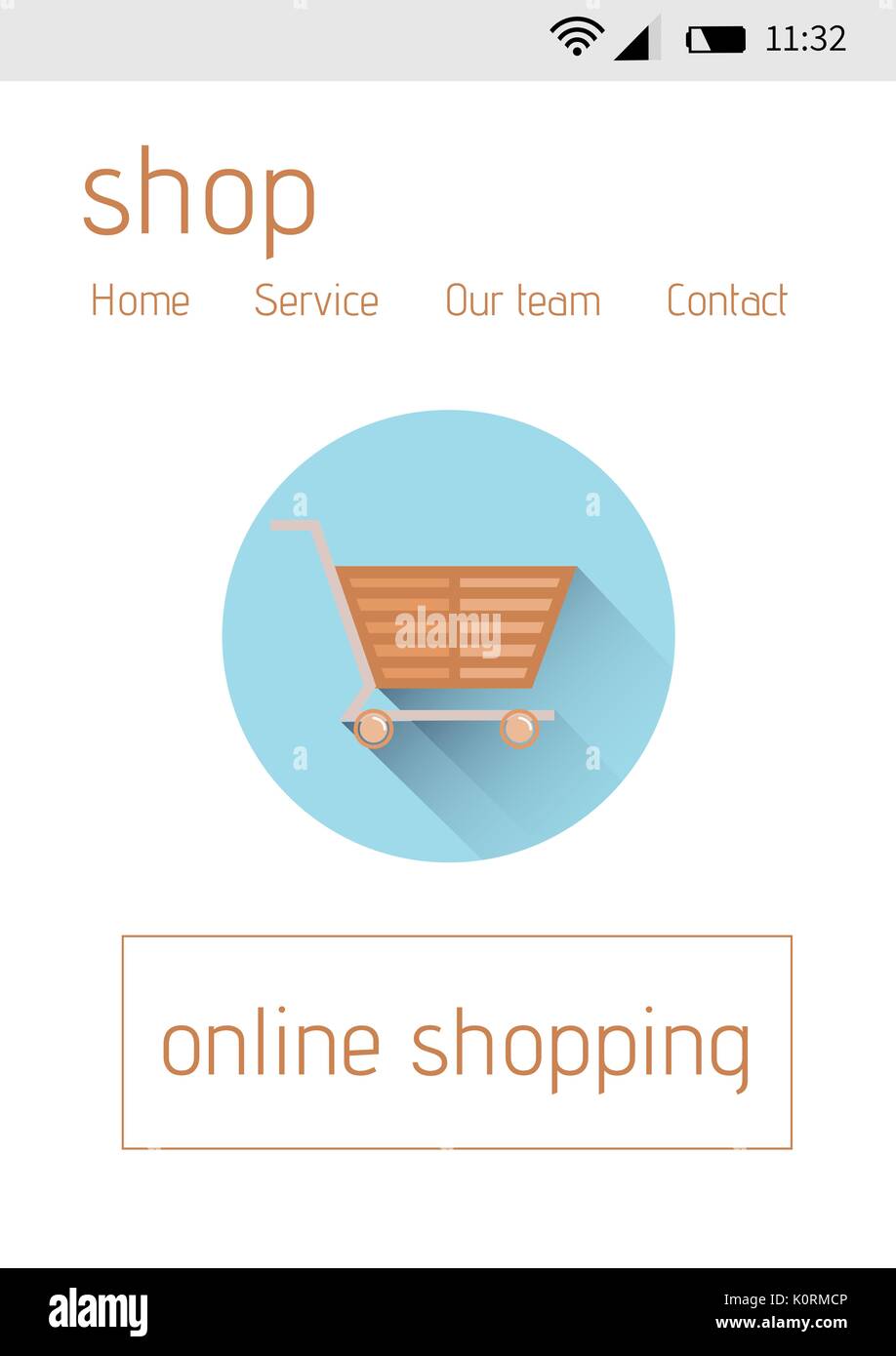 Digital composite of Online shopping interface Stock Photo