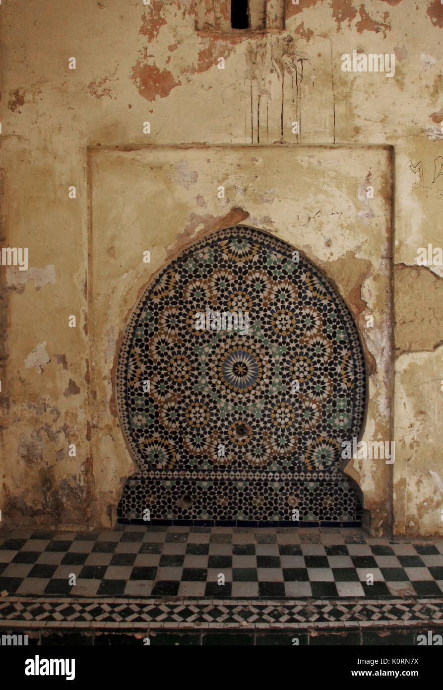 Water fountain medina fes morocco hires stock photography and images