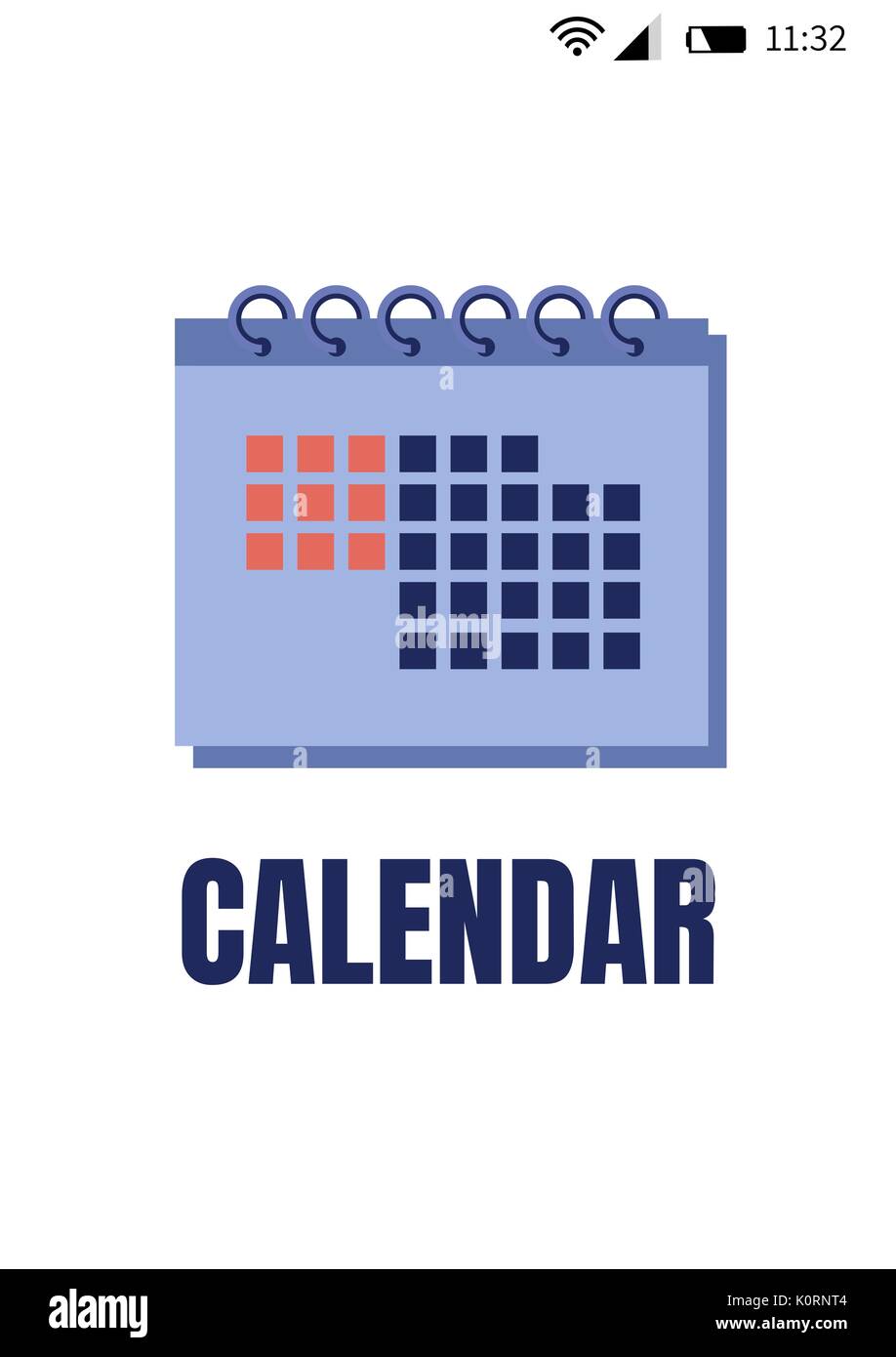 Digital composite of Calendar application interface Stock Photo