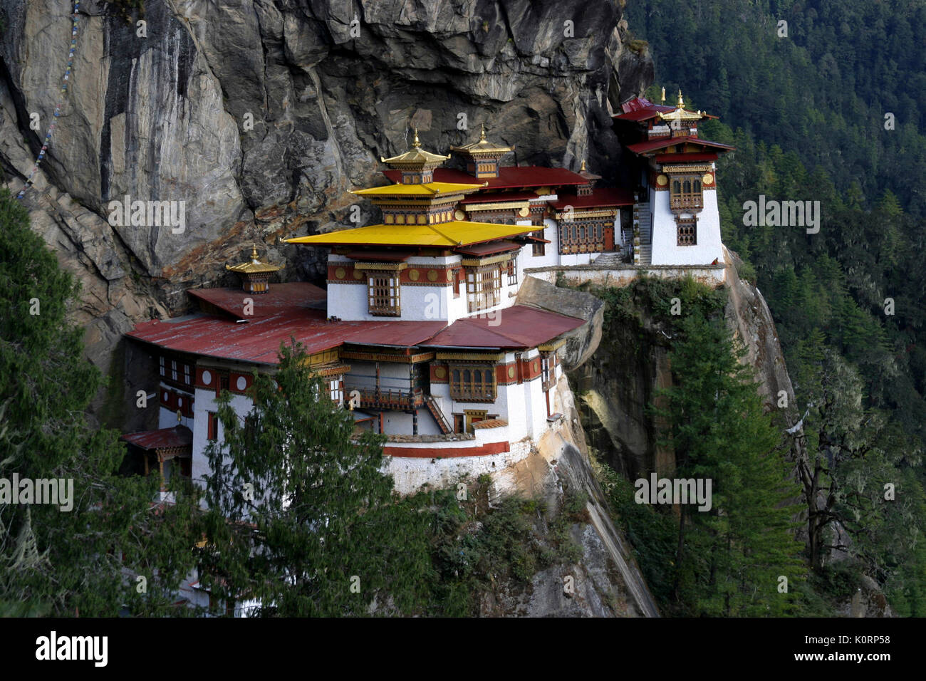 Bhutan - Taktshang Goemba or 'Tiger's Nest', Upper Paro Valley, Bhutan Stock Photo