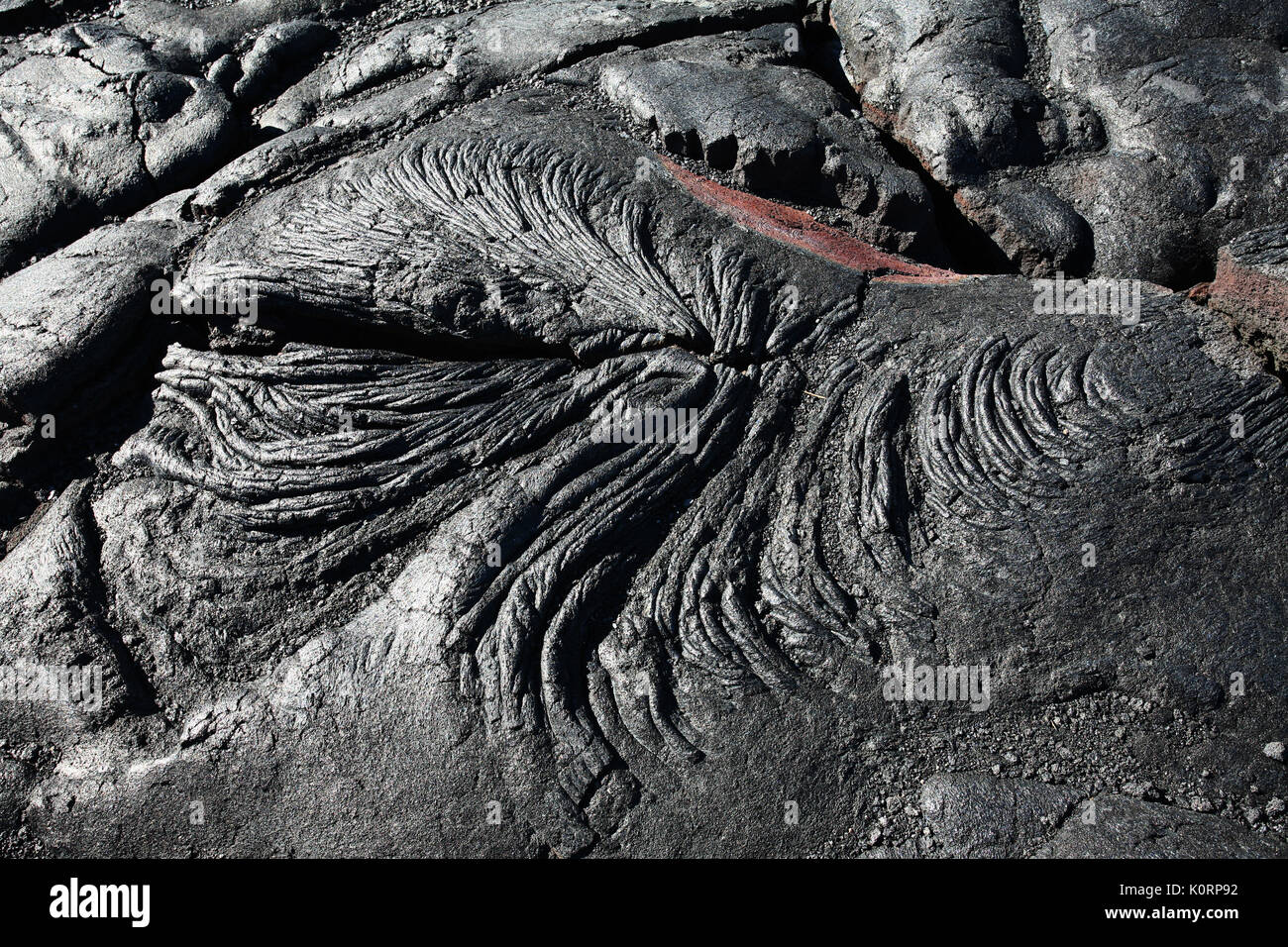 Hardened Lava, Hawaii Hardened Lava, Kilauea, Big Island, Hawaii Stock