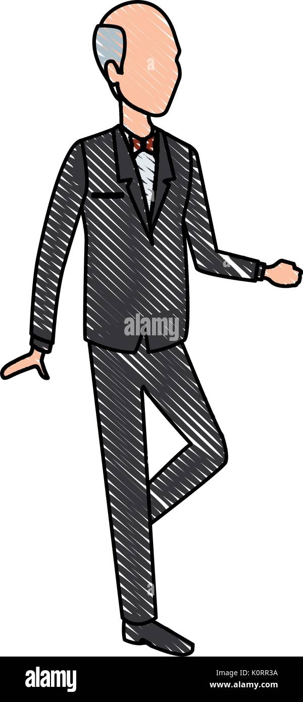 wedding groom in suit elegant standing character Stock Vector Image ...