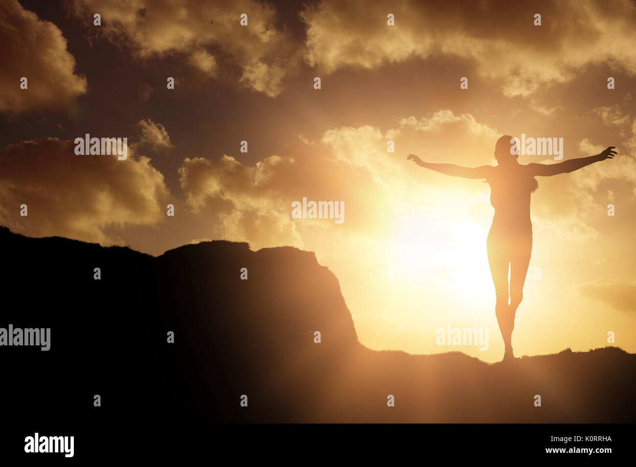 Raising arms to the sky hi-res stock photography and images - Alamy