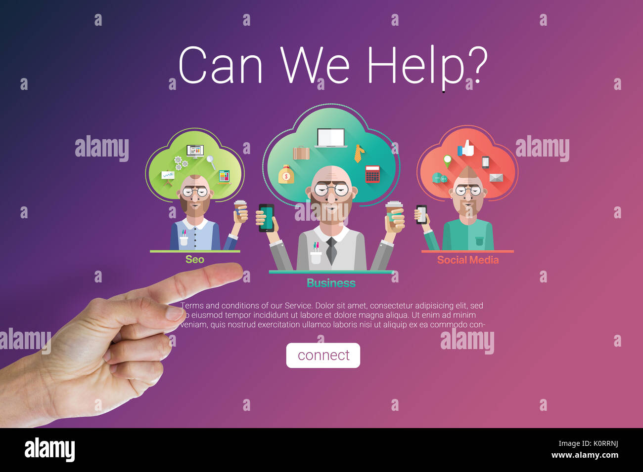 Human hand pointing finger question hi-res stock photography and images ...