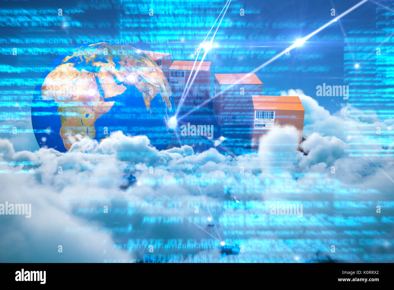 Digital composite world map hi-res stock photography and images - Alamy