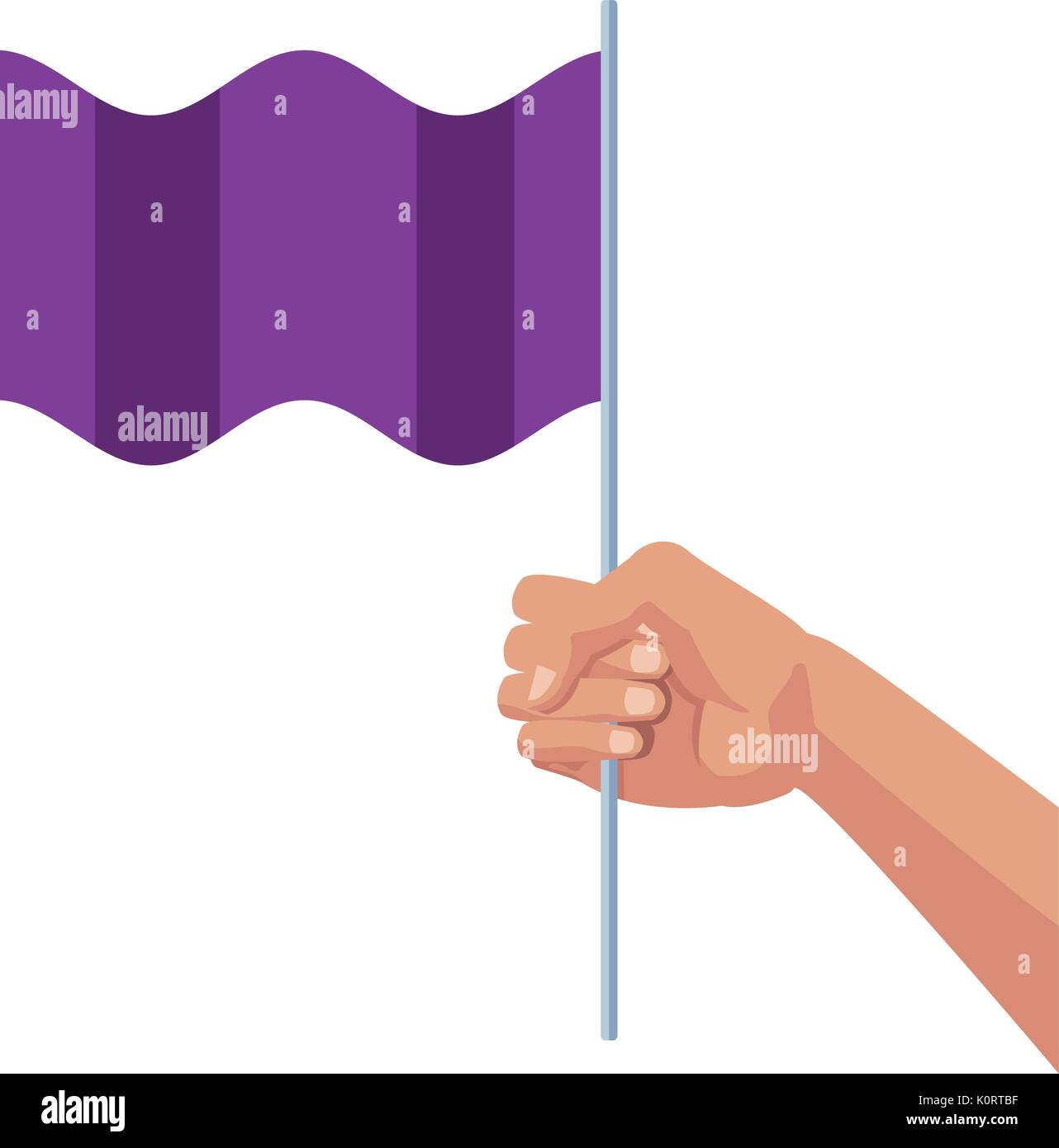 hand waving a purple flag symbol Stock Vector Image & Art Alamy