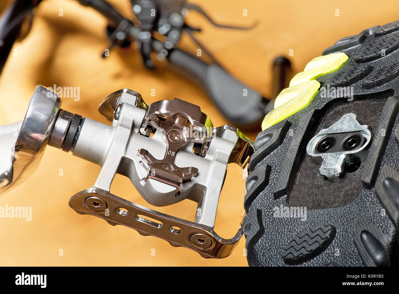 Detail Of Cycle Track With SPD Pedal Stock Photo
