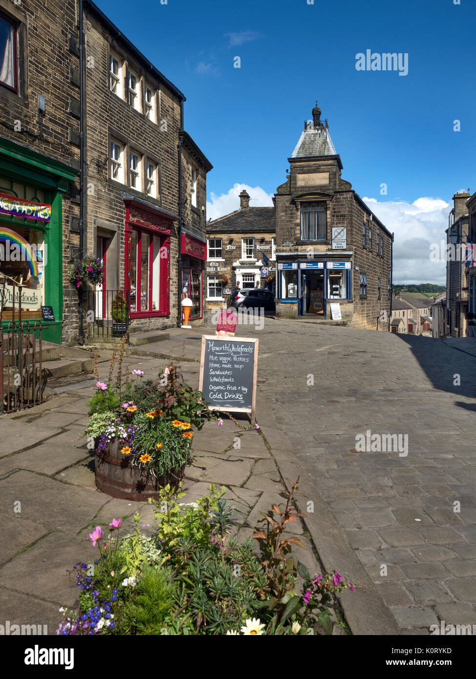 Shops and Tourist Information Centre on Main Street at Haworth West
