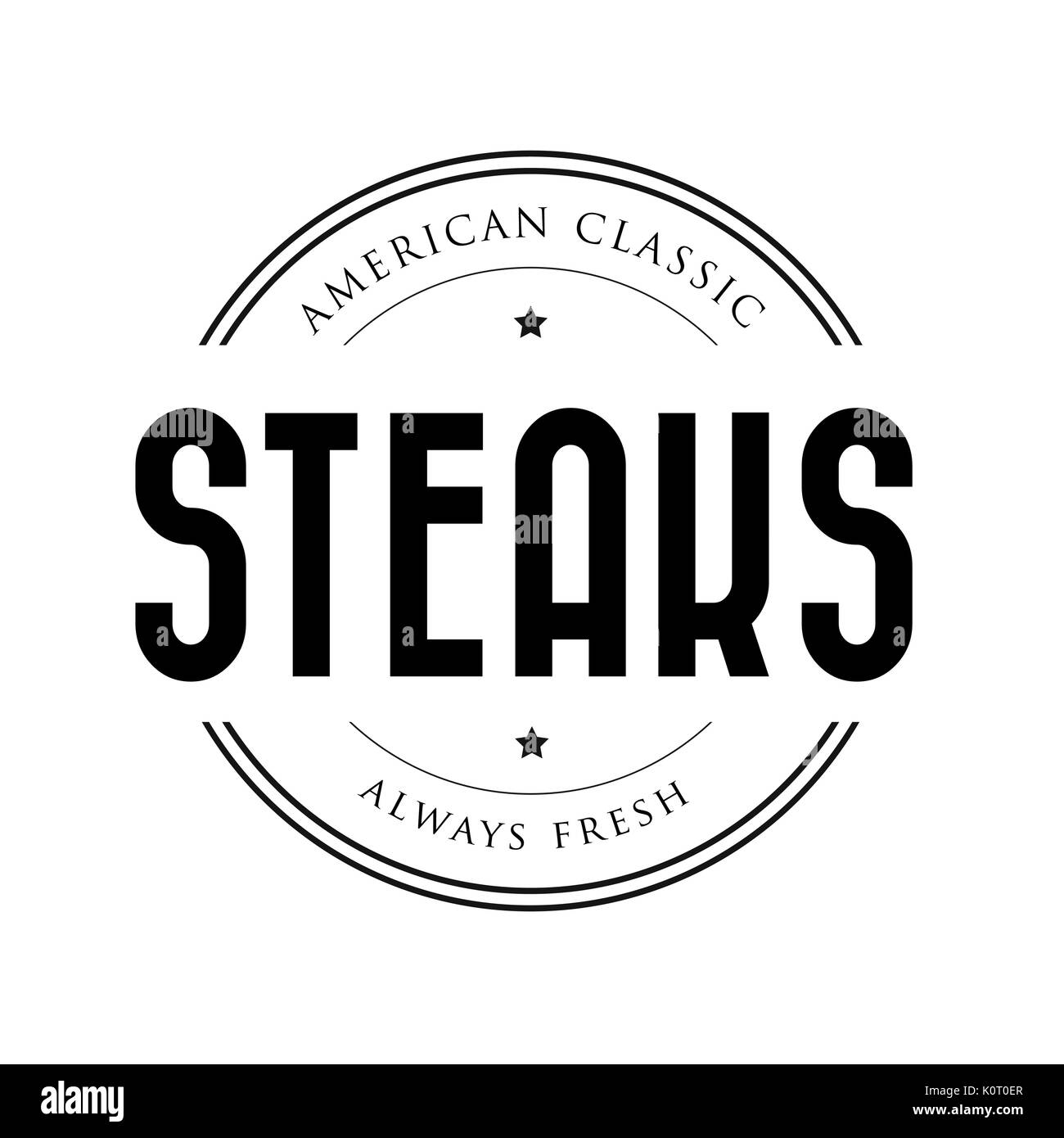 American Classic Steaks vintage stamp Stock Vector
