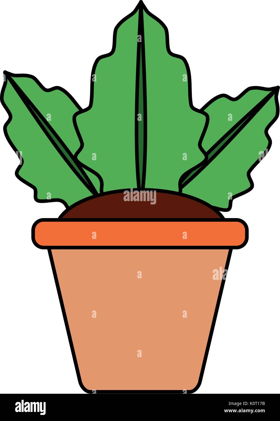 Plant in pot Stock Vector Image & Art - Alamy