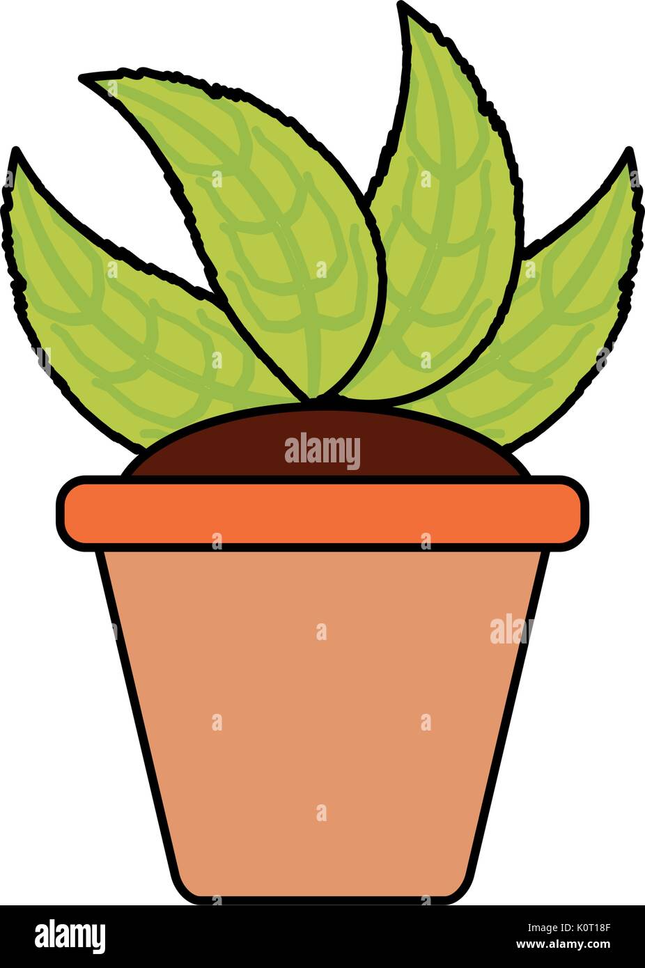 Plant in pot Stock Vector Image & Art - Alamy