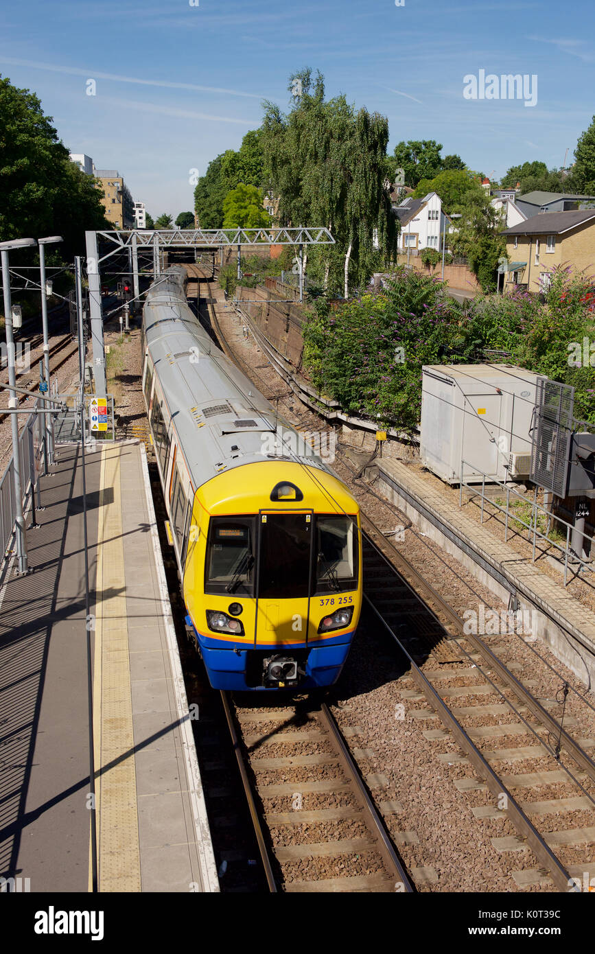 London Overground train at Highbury & Islington station in London Stock Photo Alamy