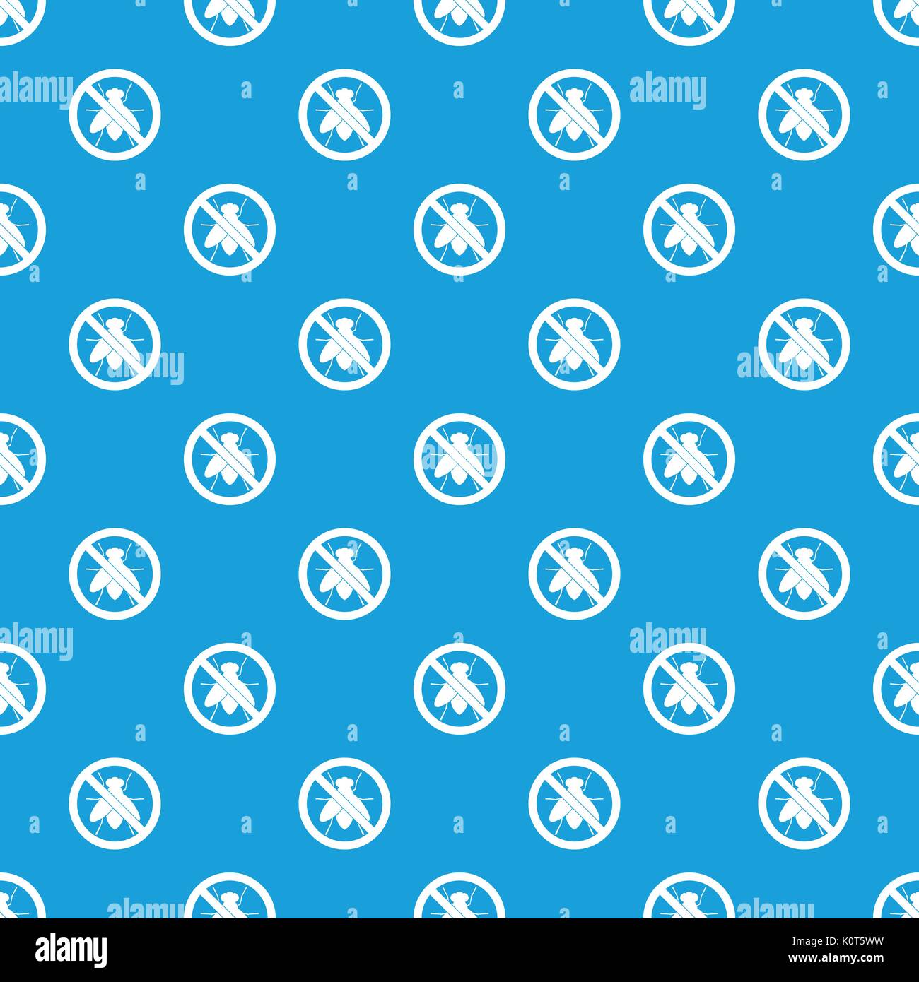 No fly sign pattern seamless blue Stock Vector