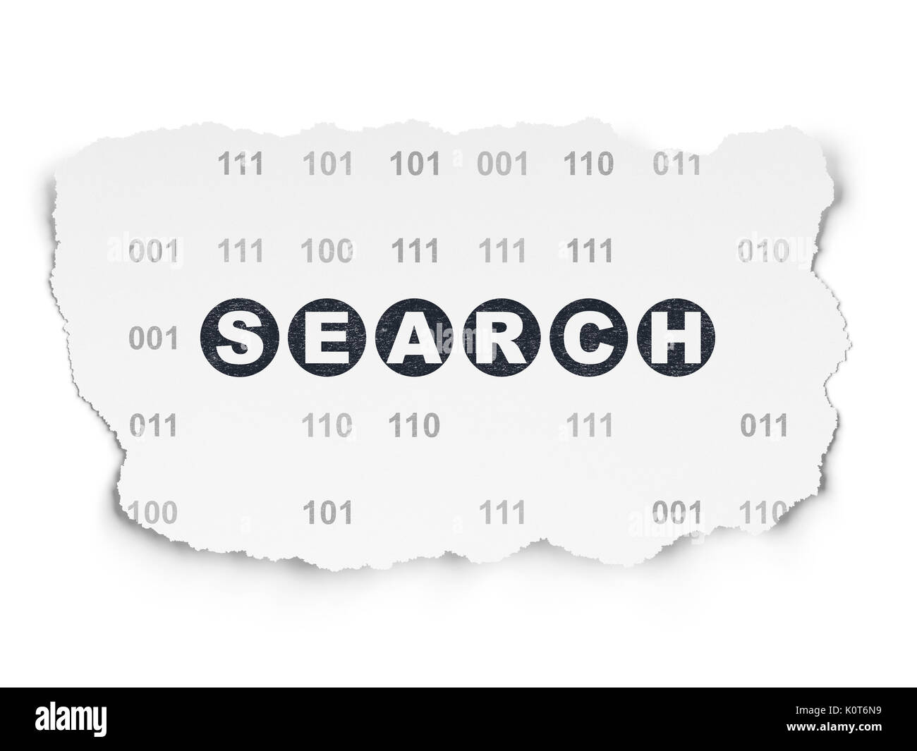Web development concept: Search on Torn Paper background Stock Photo