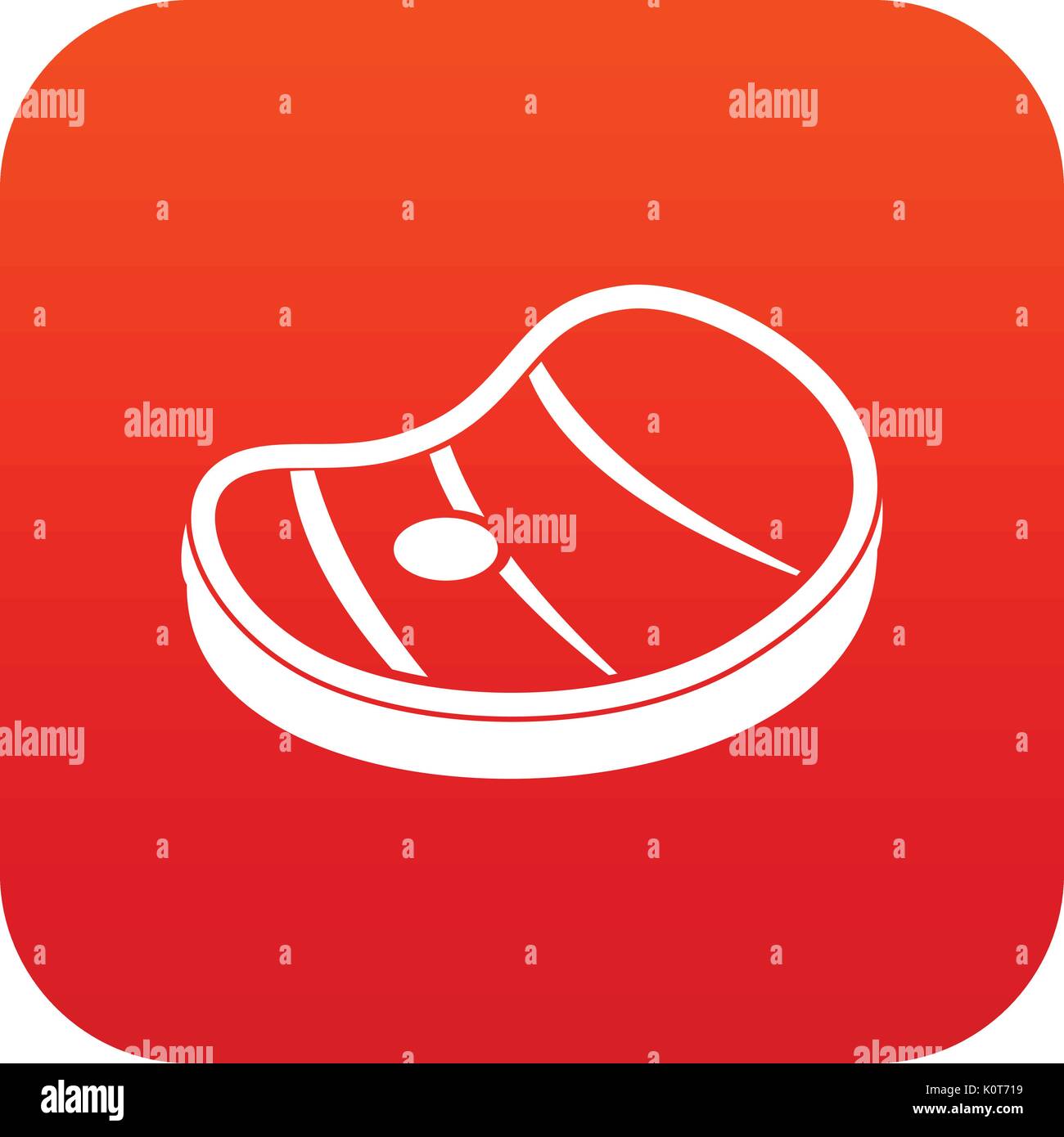 Steak of meat icon digital red Stock Vector Image & Art - Alamy