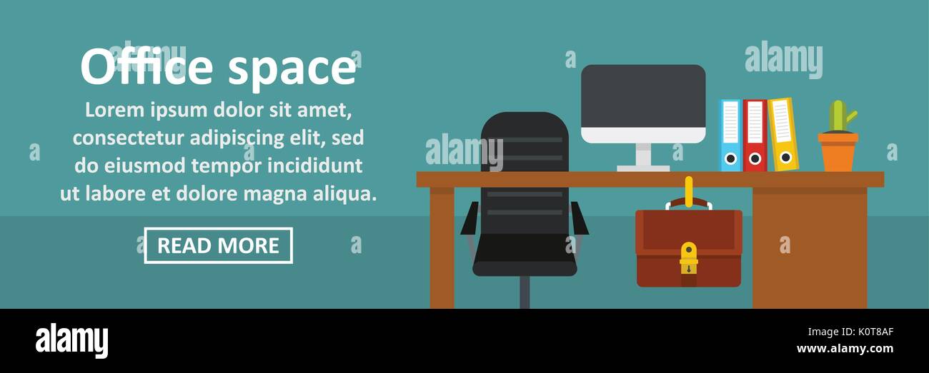 Office space banner horizontal concept Stock Vector Image & Art - Alamy