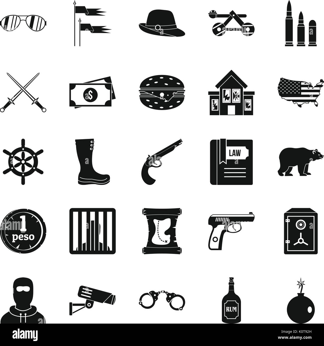 Guns target rifle pistol Stock Vector Images - Alamy