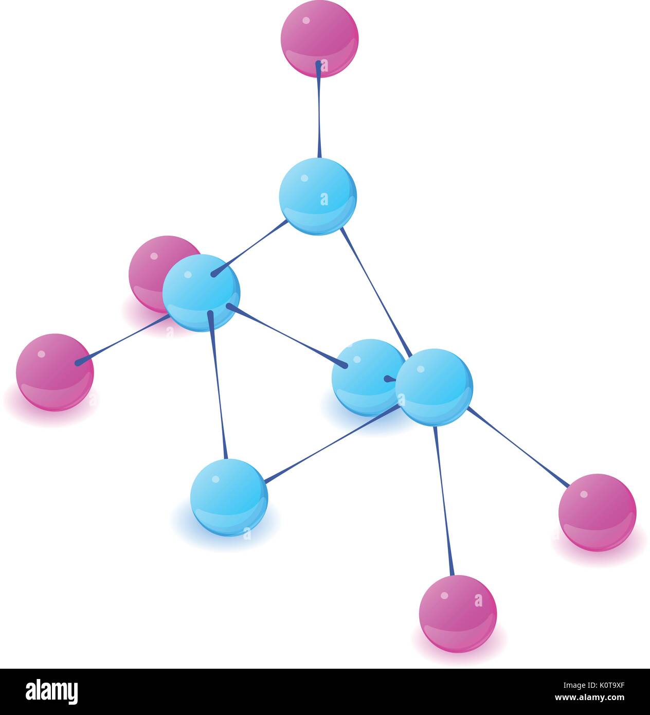 Molecule icon, isometric 3d style Stock Vector