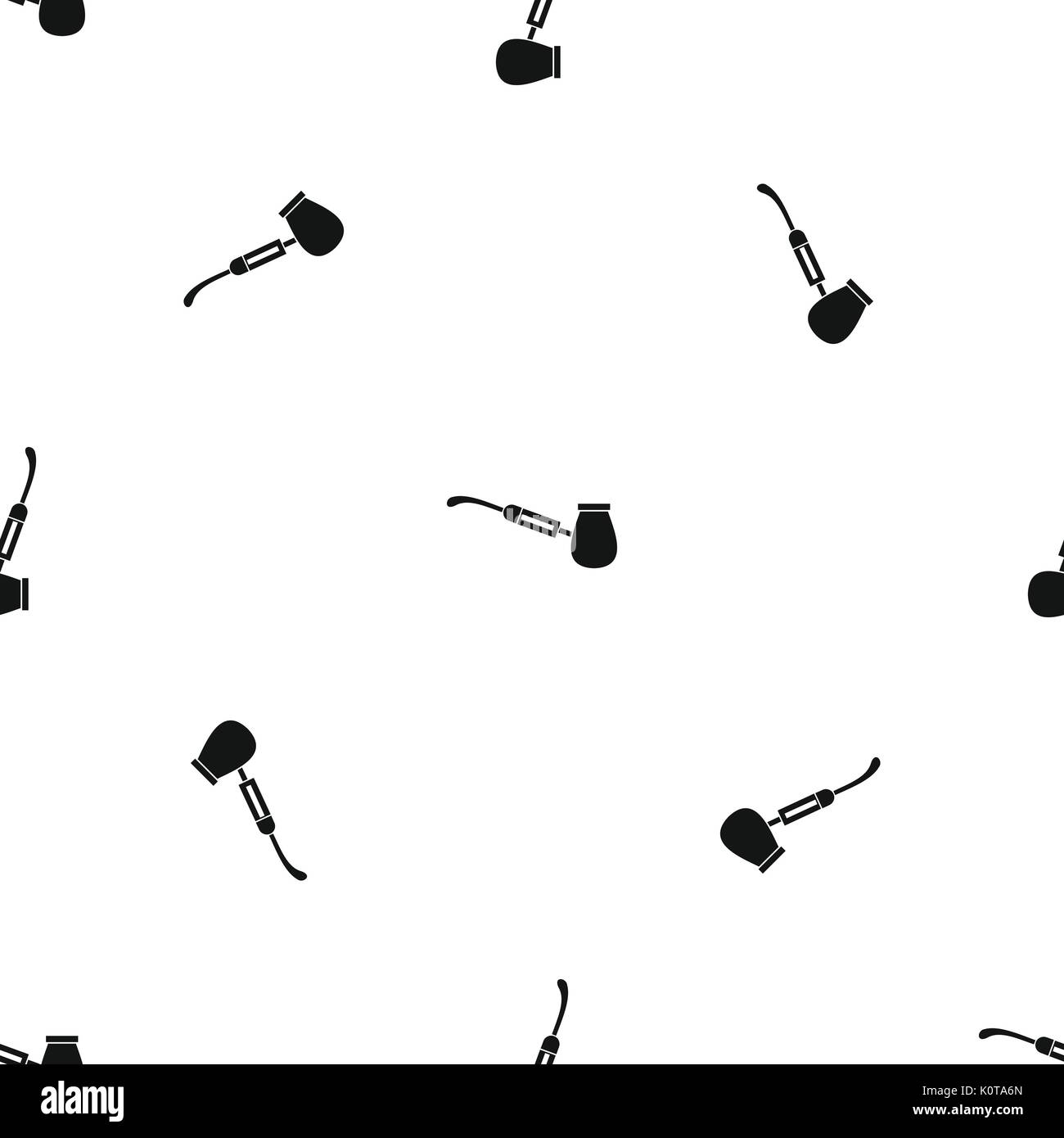 Electronic cigarette with nozzle pattern seamless black Stock Vector