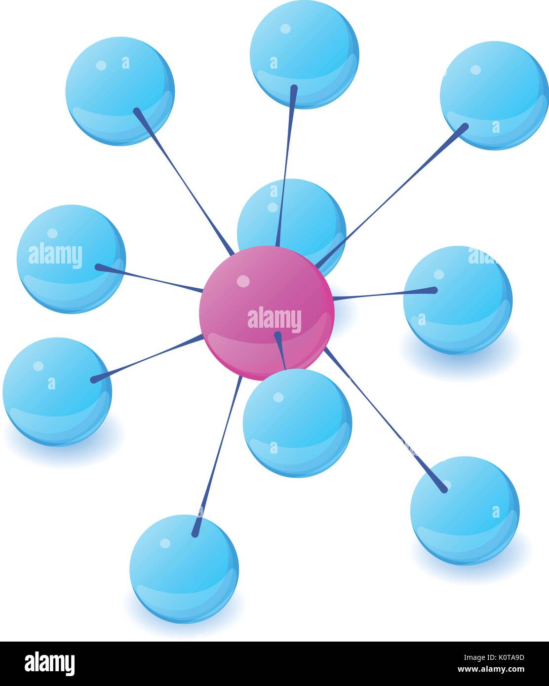 Pink core molecule icon, isometric 3d style Stock Vector Image & Art ...