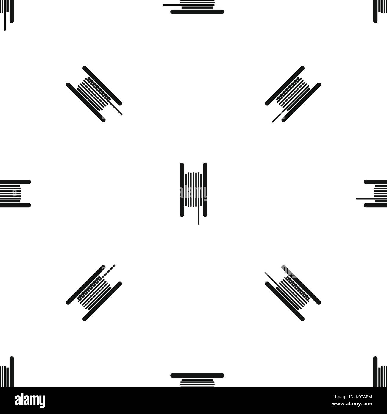 Electric cable in coil pattern seamless black Stock Vector Image & Art ...