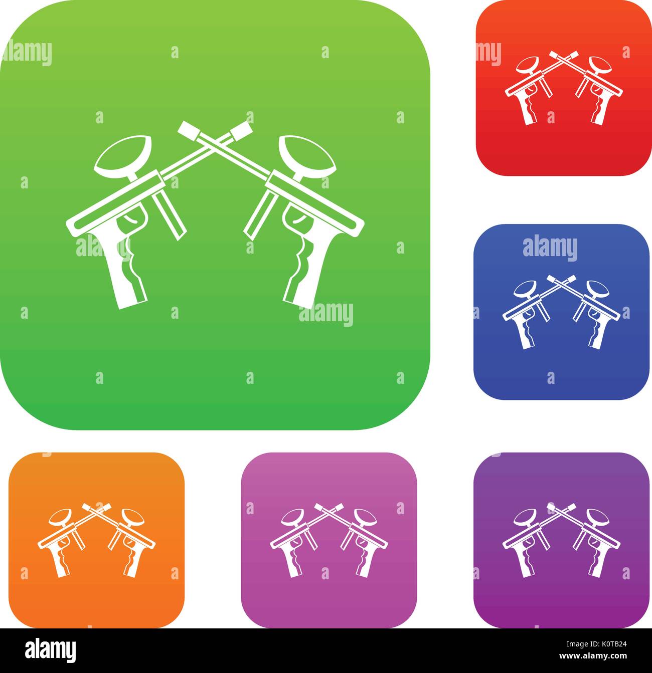 Paintball guns set collection Stock Vector Image & Art Alamy