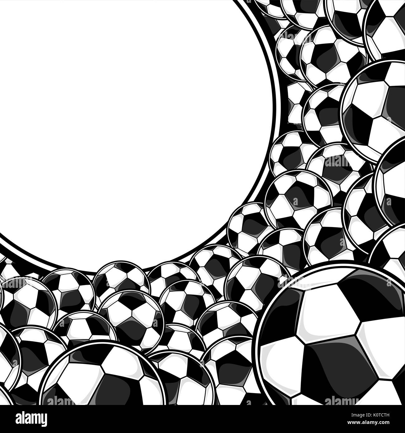 soccer balls background with white copy space Stock Vector Image & Art