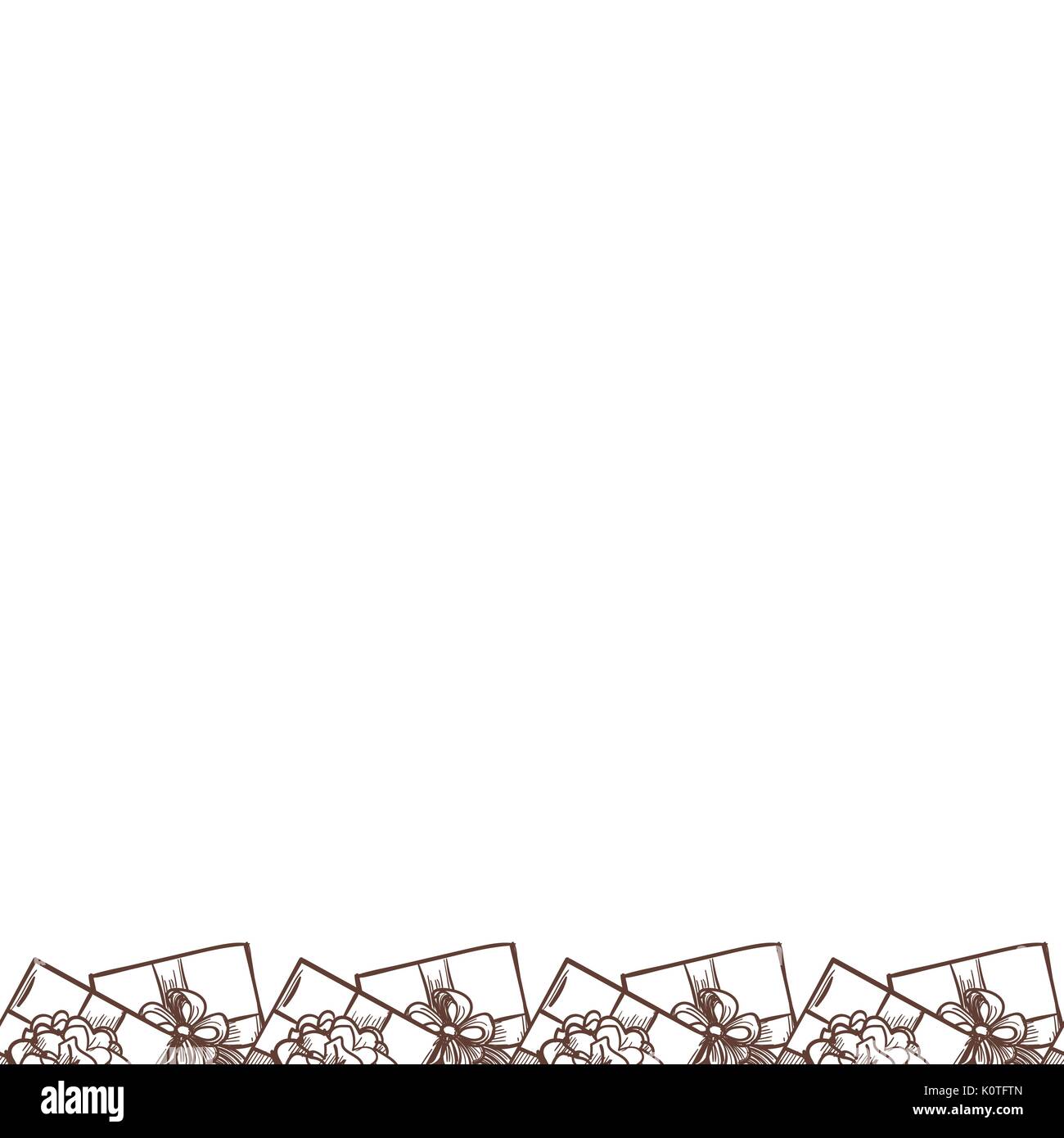 Top veiw gift boxes seamless pattern, vector illustration Stock Vector
