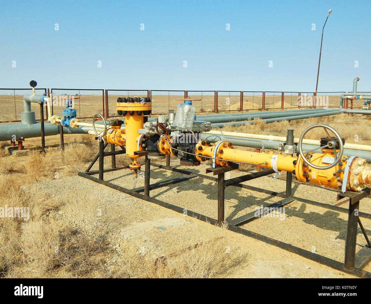 Fuel gas line to the oil heating furnace Stock Photo Alamy