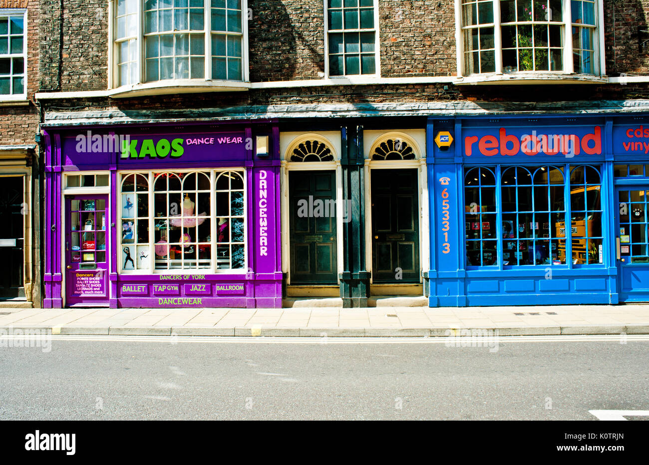 shops in Gillygate, York Stock Photo Alamy