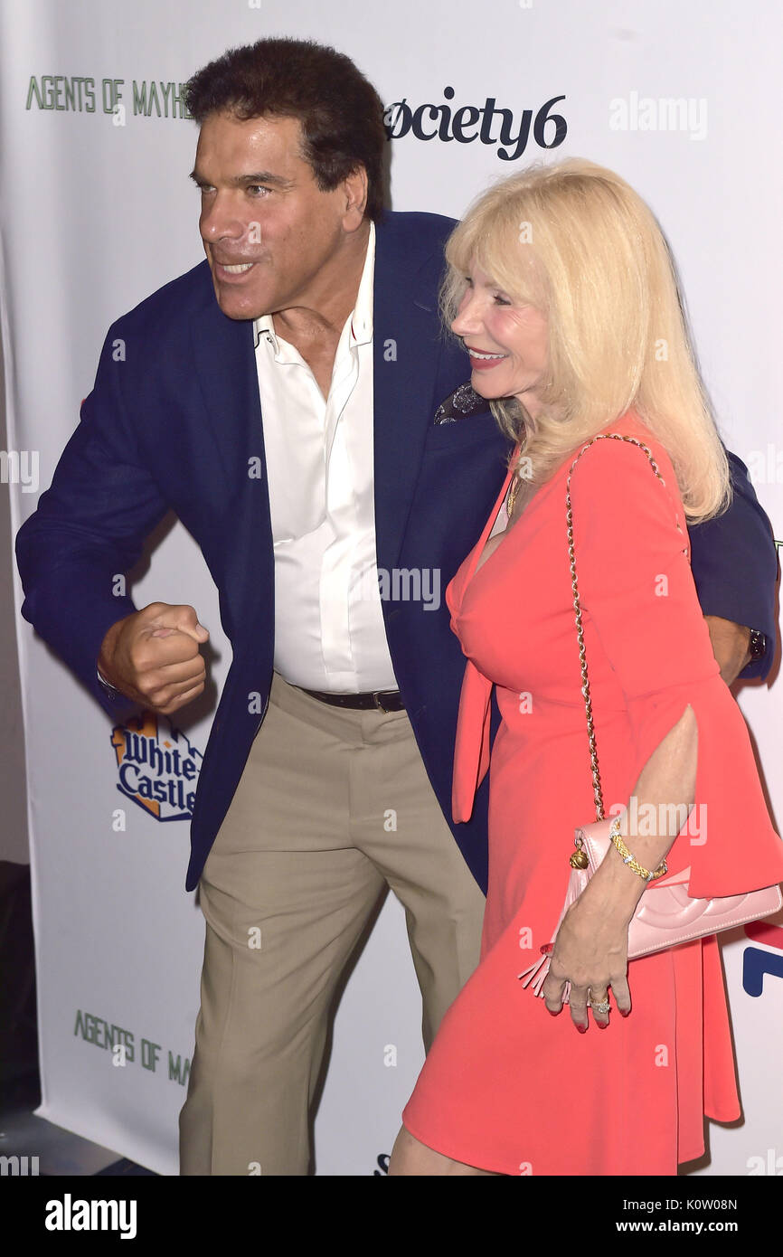 Lou Ferrigno and wife Carla Ferrigno at 'Extraordinary: Stan Lee' event at the Saban Theatre. Beverly Hills, 22.08.2017 | usage worldwide Stock Photo