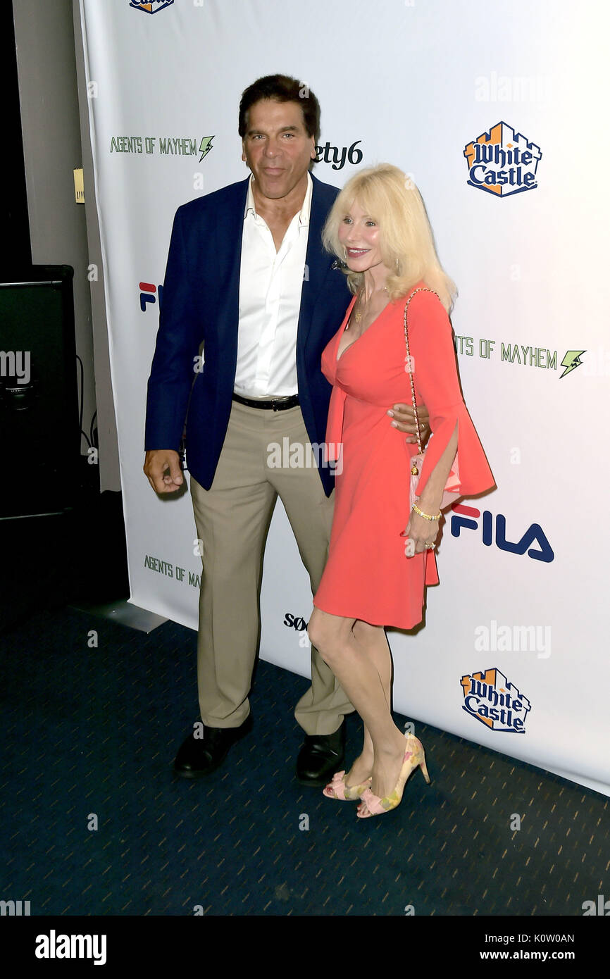 Lou Ferrigno and wife Carla Ferrigno at 'Extraordinary: Stan Lee' event at the Saban Theatre. Beverly Hills, 22.08.2017 | usage worldwide Stock Photo