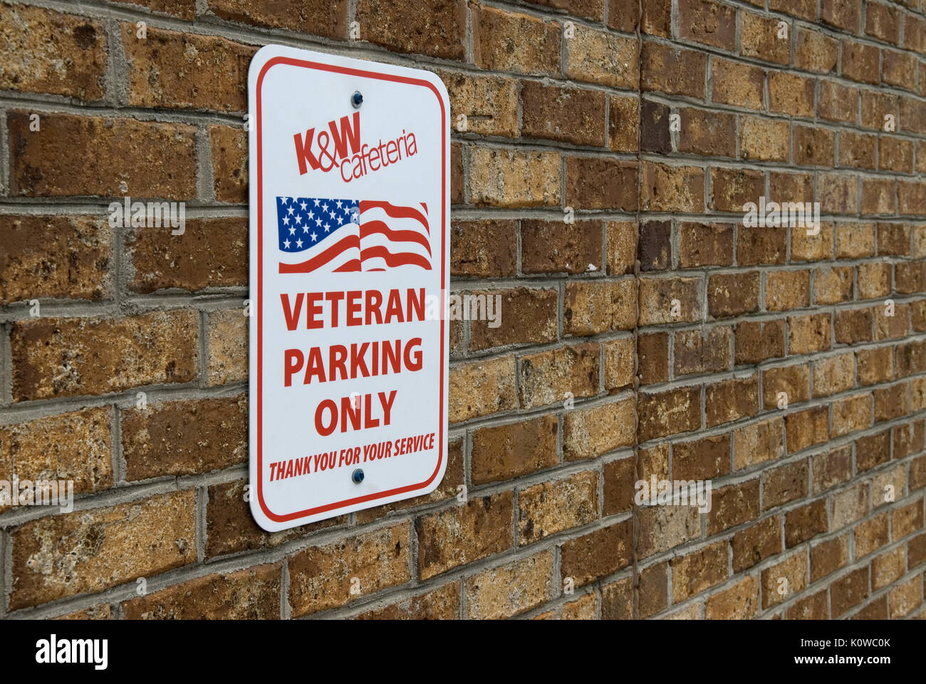 Veteran Parking Only Sign USA Stock Photo