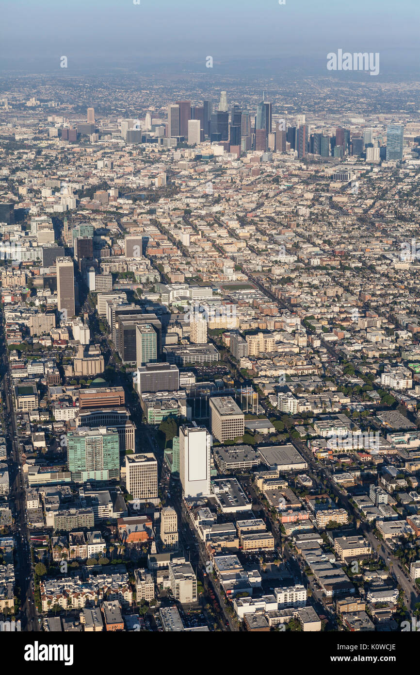 Afternoon aerial view of the Wilshire