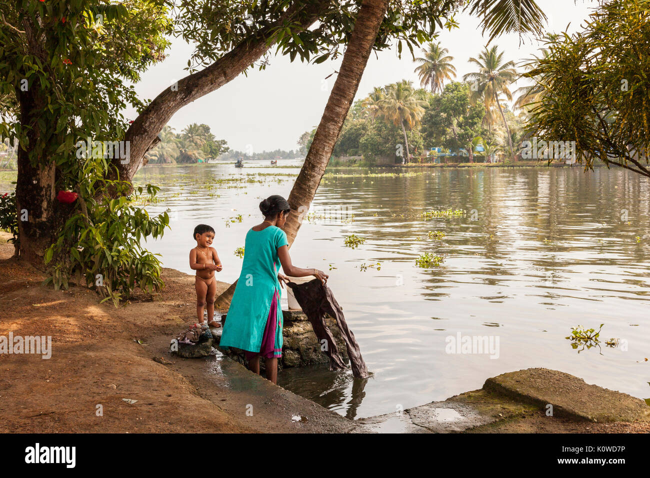 Backwaters in Kerala, India Stock Photo